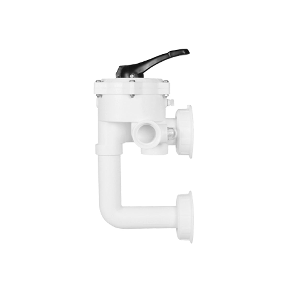 6-Wege Rückspülventil V6 Side Mount 2" ABS mit eingeklebter Verrohrung