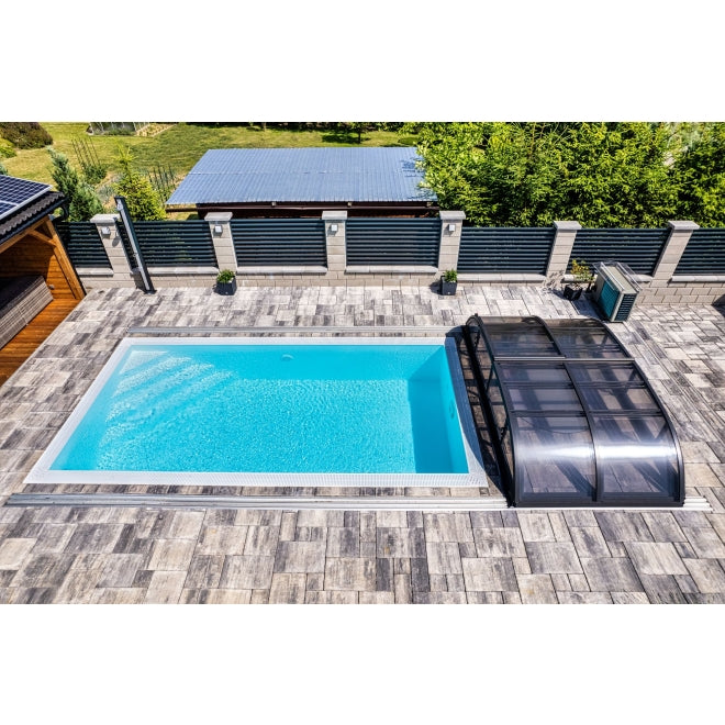Pool-Überdachung / Schwimmbadüberdachung Dallas Clear B, 462 x 850 cm