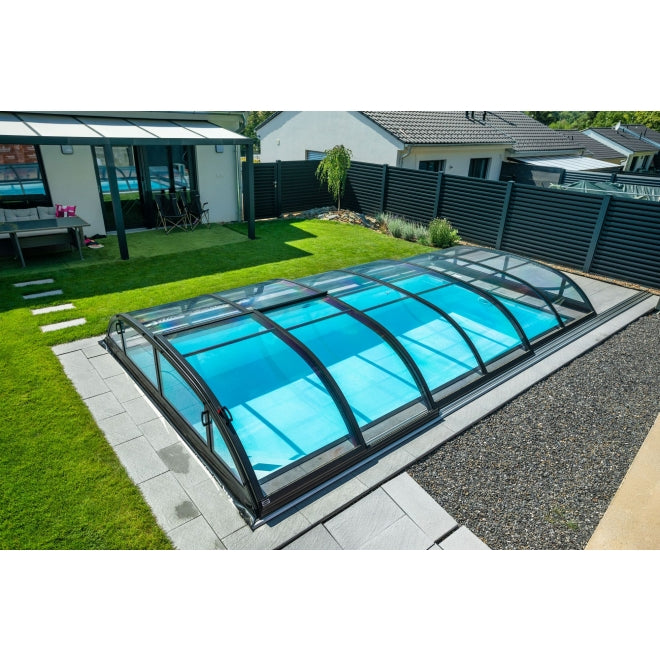 Pool-Überdachung / Schwimmbadüberdachung Dallas Clear B, 462 x 850 cm