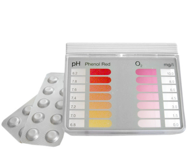Sauerstoff/pH-Tester mit je 2 Streifen, zur Bestimmung vom Sauerstoff und pH-Wert