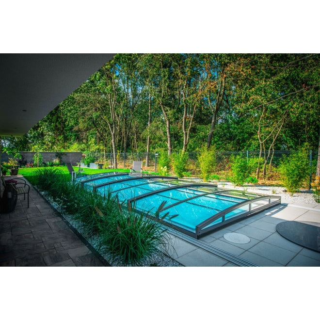 Pool-Überdachung / Albixon Casablanca Infinity Klar 346 x 635 cm