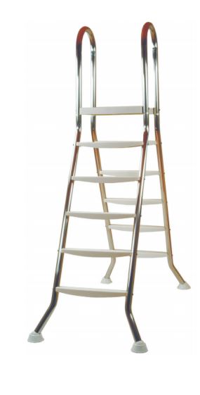 Hochbeckenleiter Edelstahl 150 cm mit Plattform