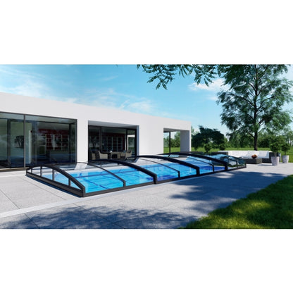 Pool-Überdachung / Albixon Casablanca Infinity Klar 346 x 635 cm